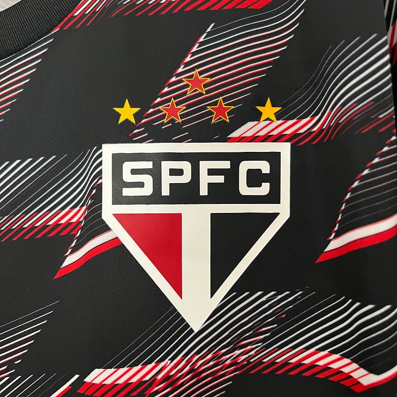 Camisa do São Paulo Pre Jogo 24/25 - Preto - Imagem 4