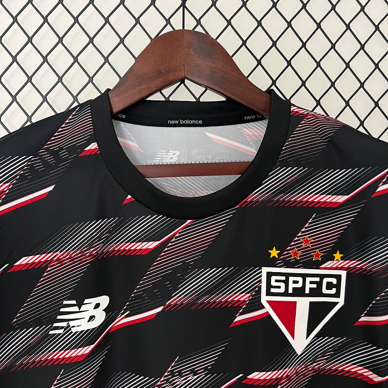 Camisa do São Paulo Pre Jogo 24/25 - Preto - Imagem 7