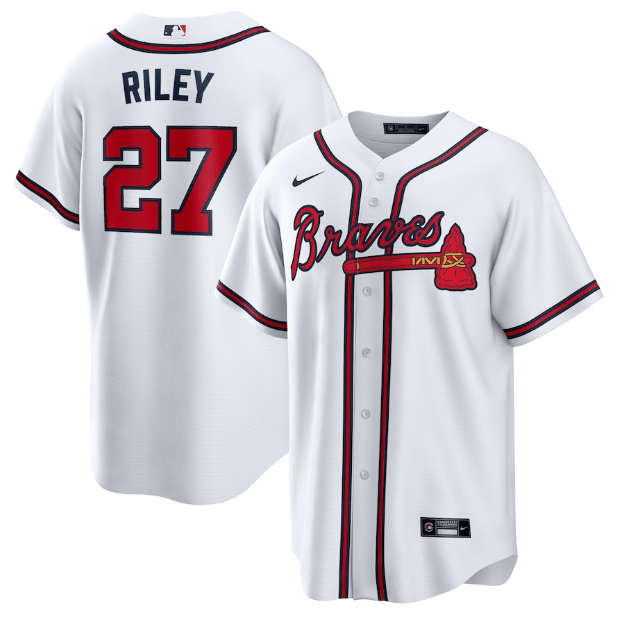 Jersey Atlanta Braves Branca Torcedor - Imagem 2