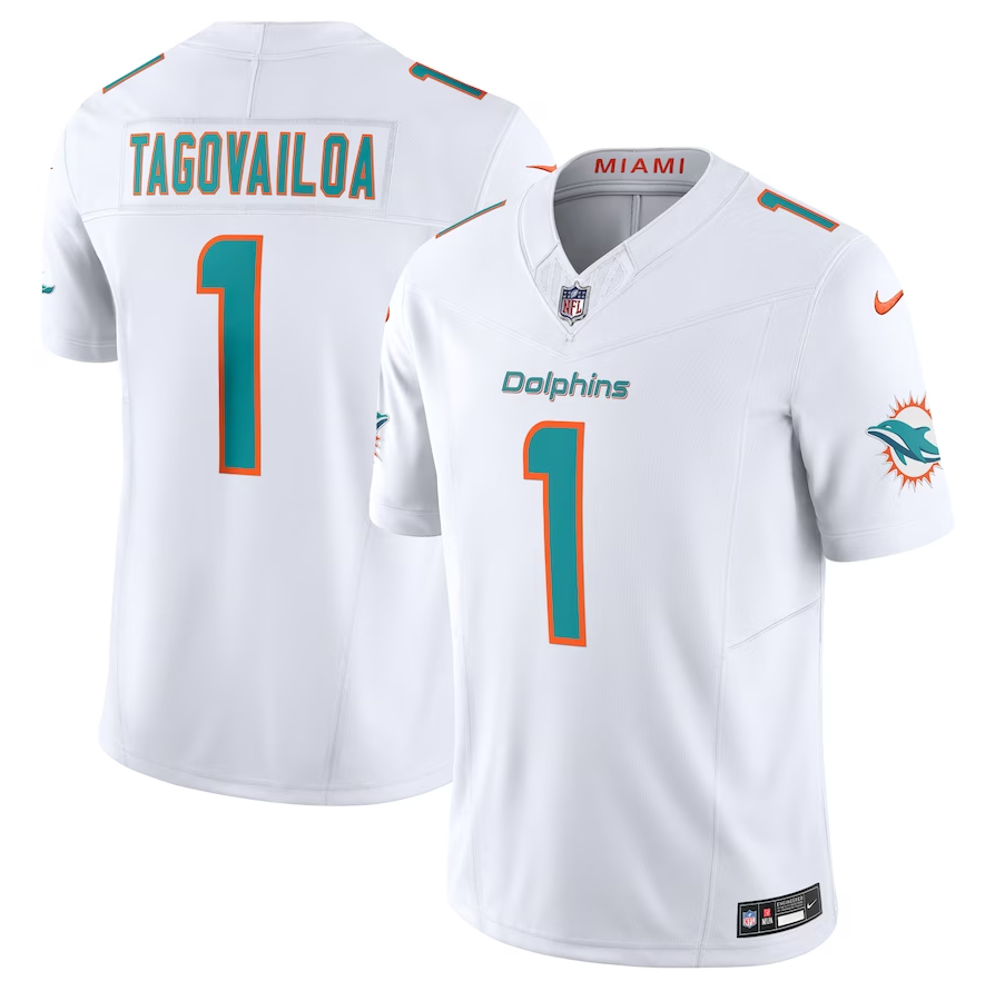 Camisa NFL Miami Dolphins Vapor F.U.S.E. Limited Jersey Branca - Imagem 4