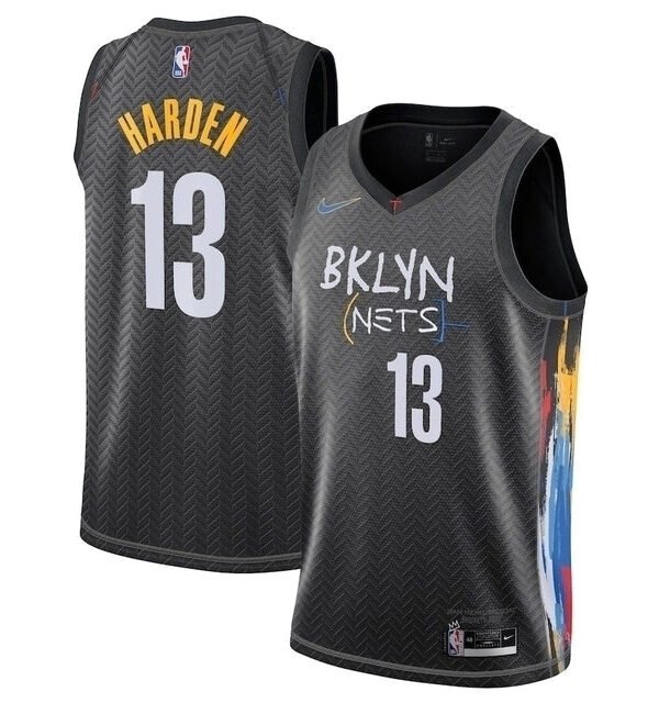 Regata NBA Brooklyn Nets Authentic Harden 13 - Preta