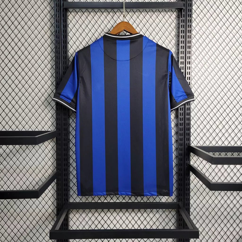 Camisa Retrô Inter de Milão I Home 2009/10 Masculino Azul e Preto - Imagem 2