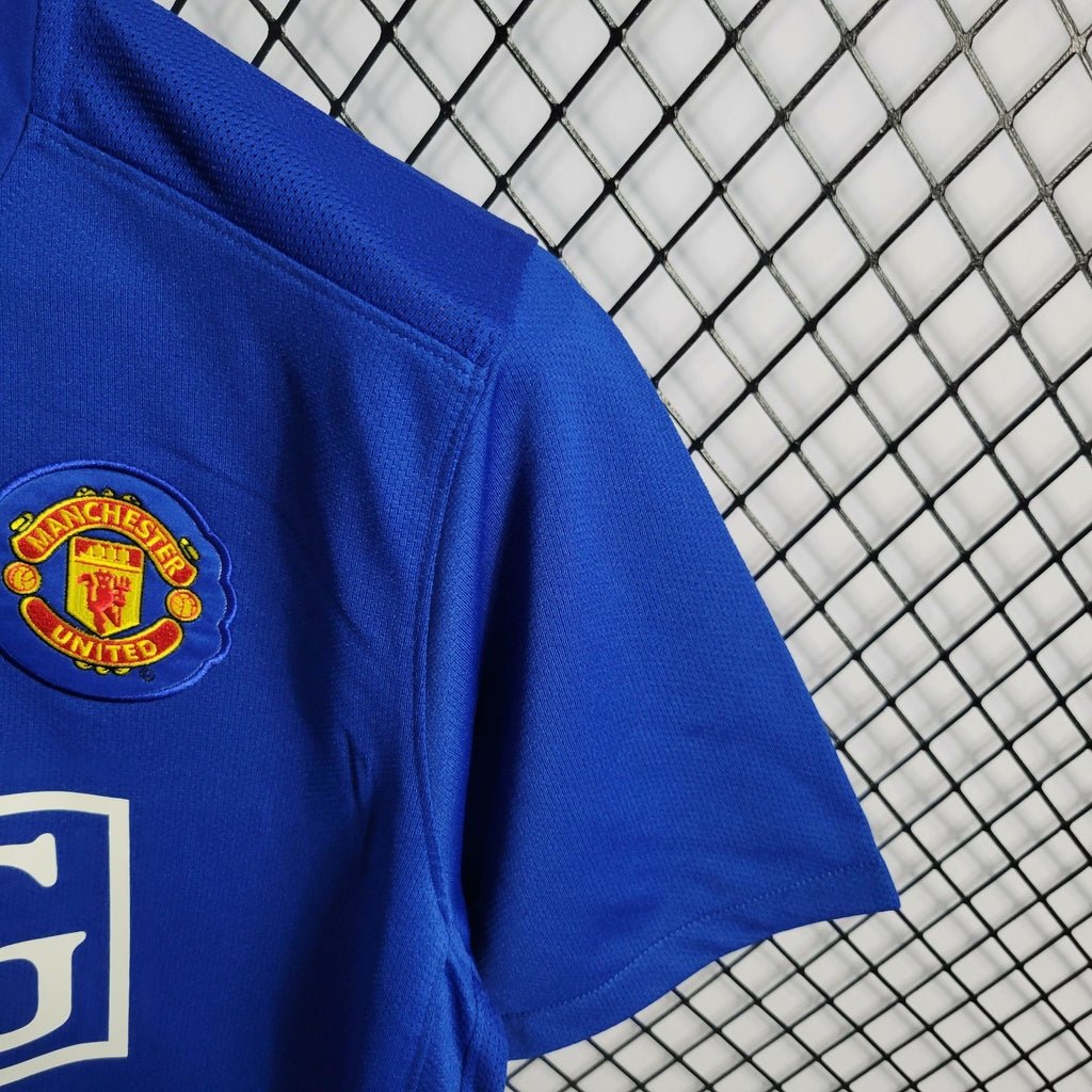 Camisa Retrô Manchester United 2007/08 Masculino Azul - Imagem 6