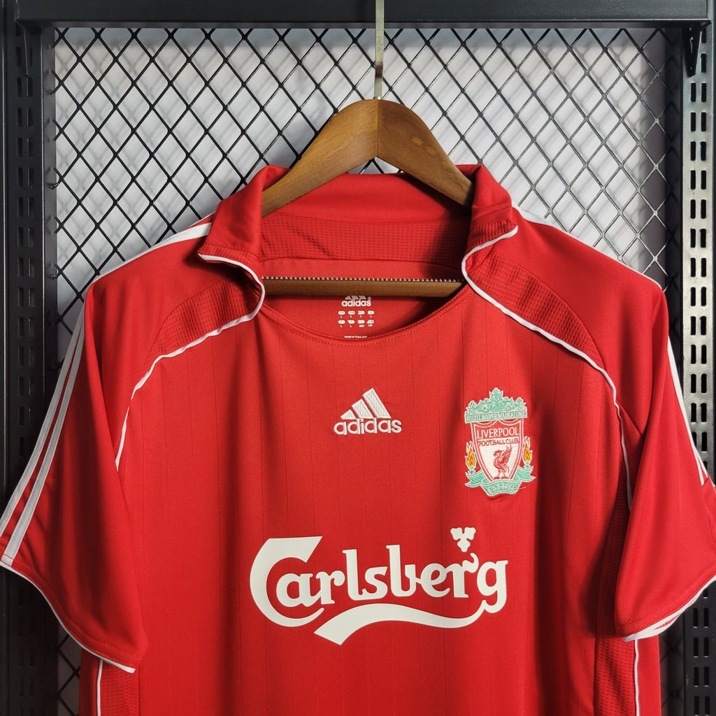 Camisa Retrô Liverpool 2006/07 Masculino Vermelho - Imagem 7
