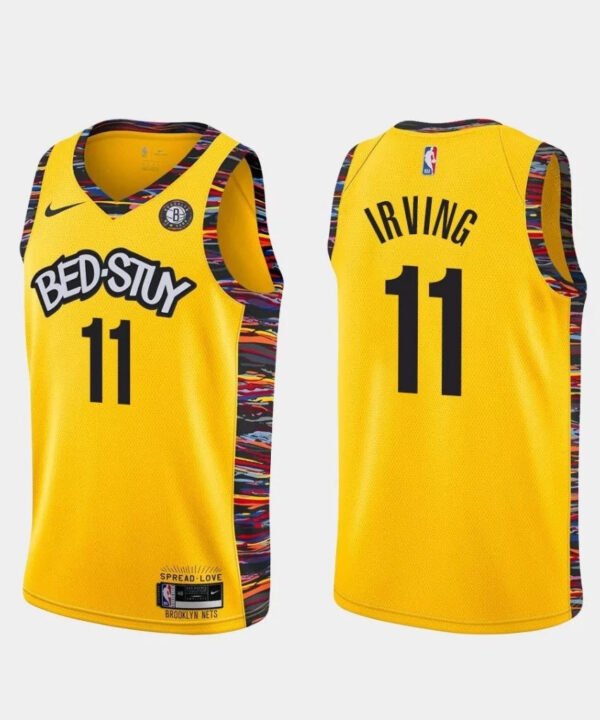 Regata NBA Brooklyn Nets City Edition 20/21 Authentic Irving 11 - Amarela