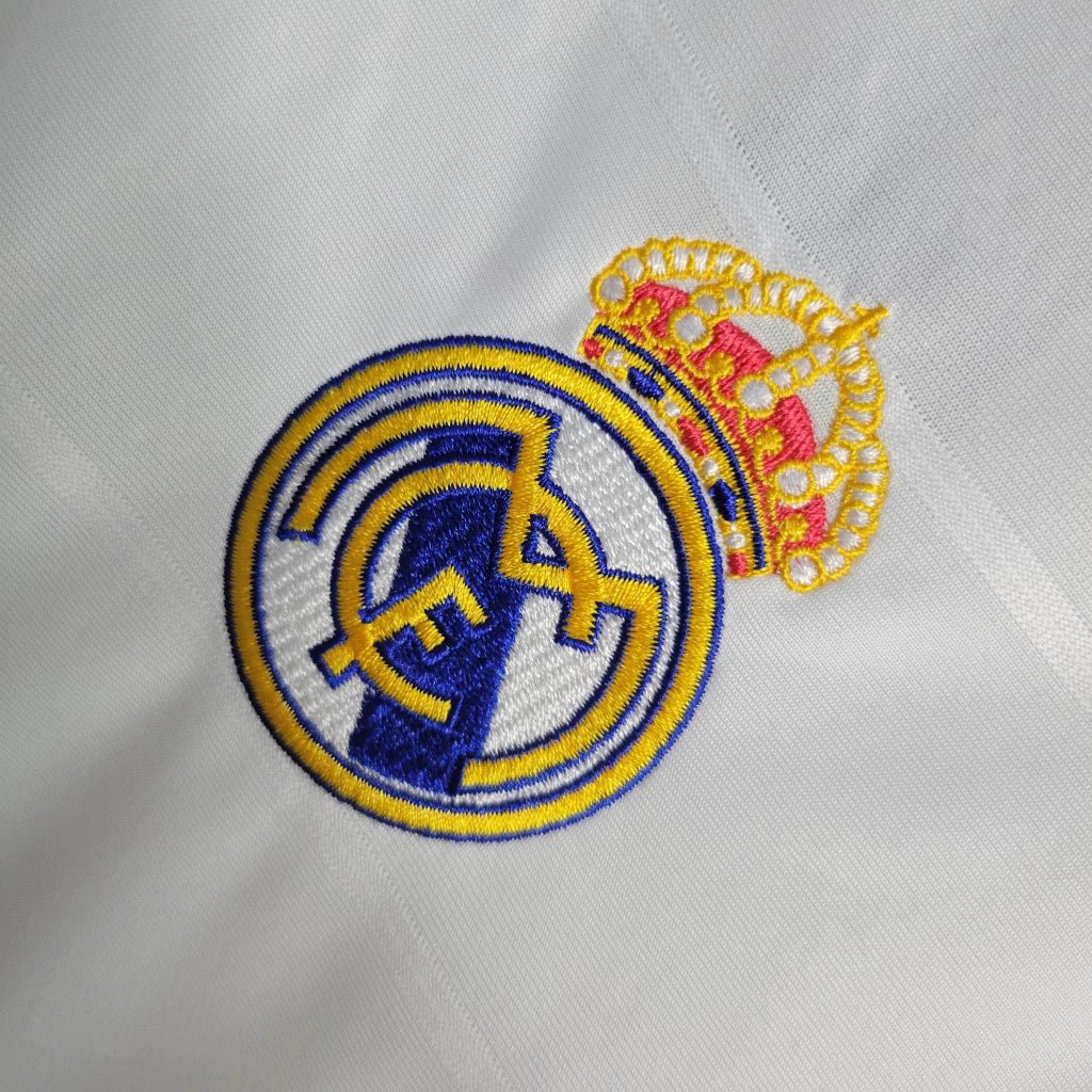 Camisa Retrô Real Madrid Manga Longa I Home 2013/14 Masculino Branco - Imagem 4