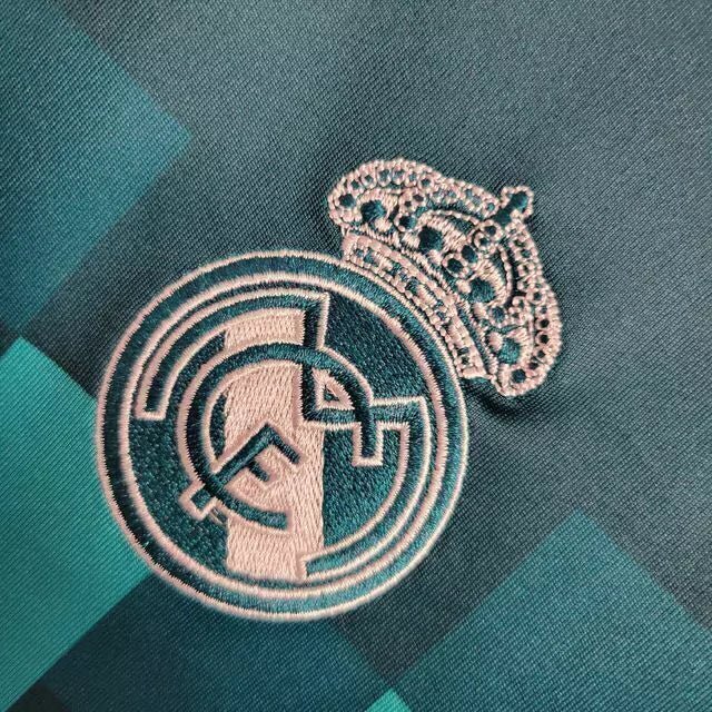 Camisa Retrô Real Madrid II Away 2017/18 Masculino Azul - Imagem 5