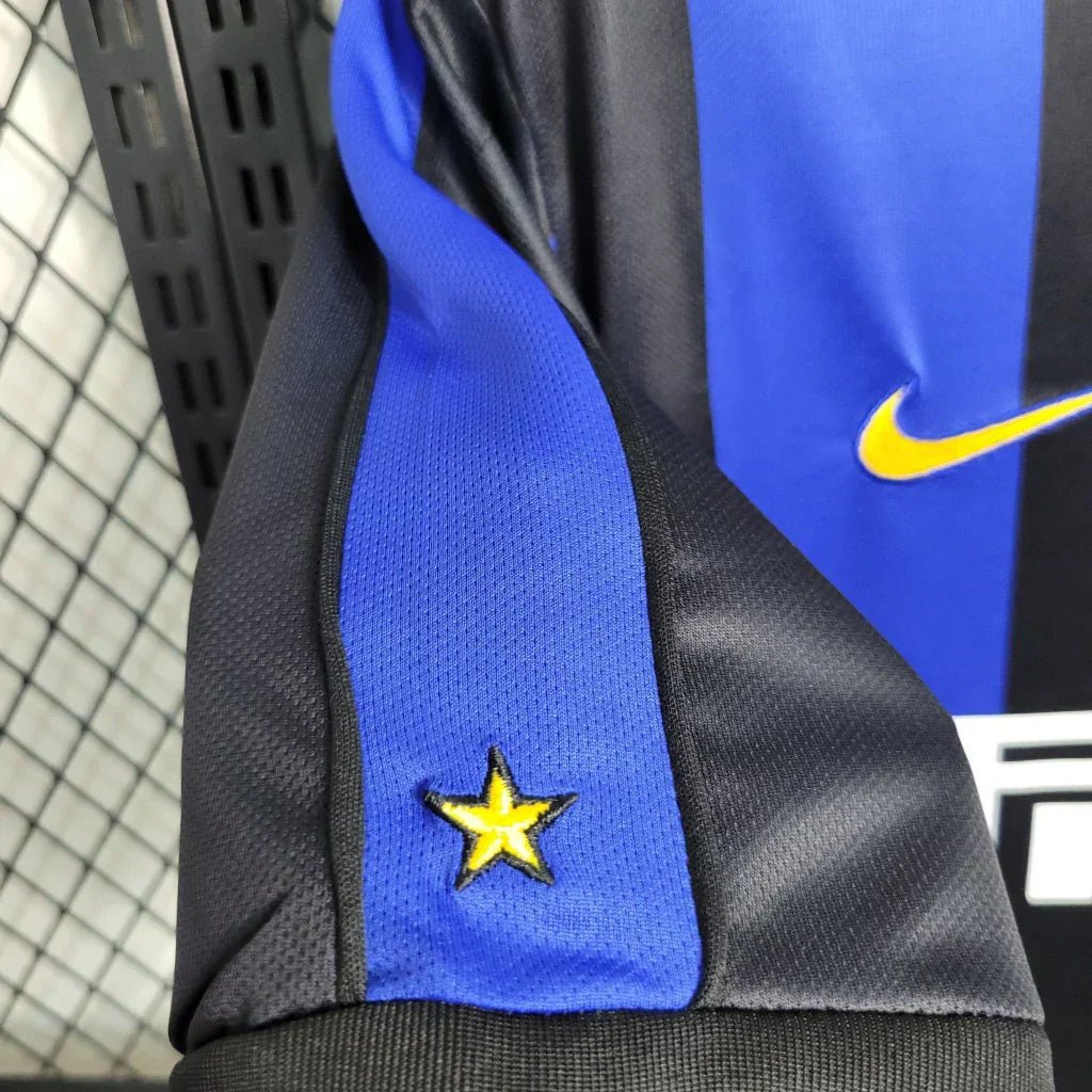 Camisa Retrô Inter de Milão I 1999/00 Masculino Azul e Preto - Imagem 5