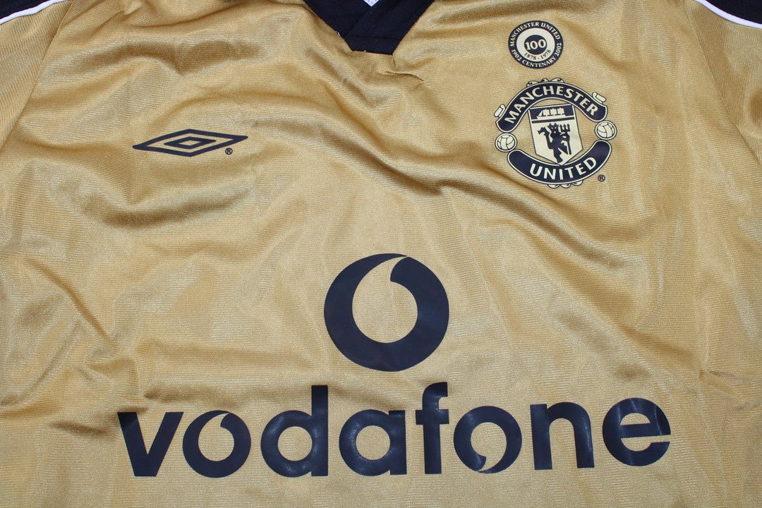 Camisa Manchester United Manga Longa Away 01/02 - Versão Retrô - Imagem 8