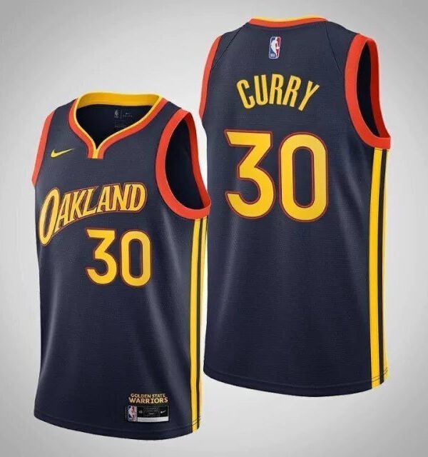 Regata NBA Golden State Warriors City Edition 20/21 Authentic Swingman Curry 30 - Preta
