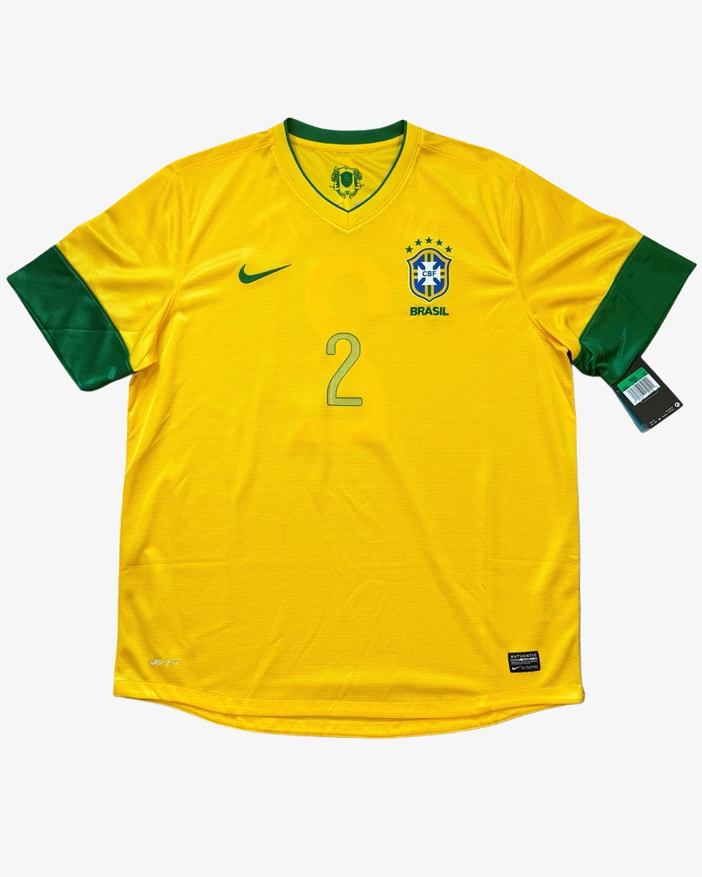 Camisa Da Seleção Brasileira 2012/13 Home Nº 2 Dani Alves- - Canarinho - Imagem 2