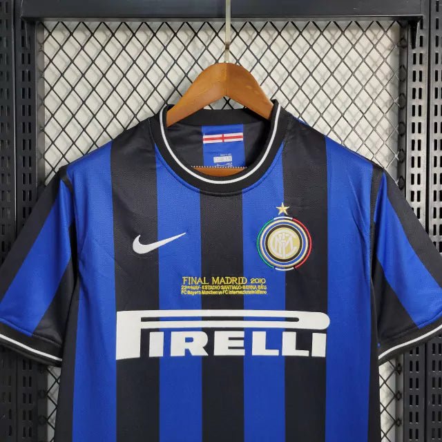 Camisa Retrô Inter de Milão I Home 2009/10 Masculino Azul e Preto - Imagem 8