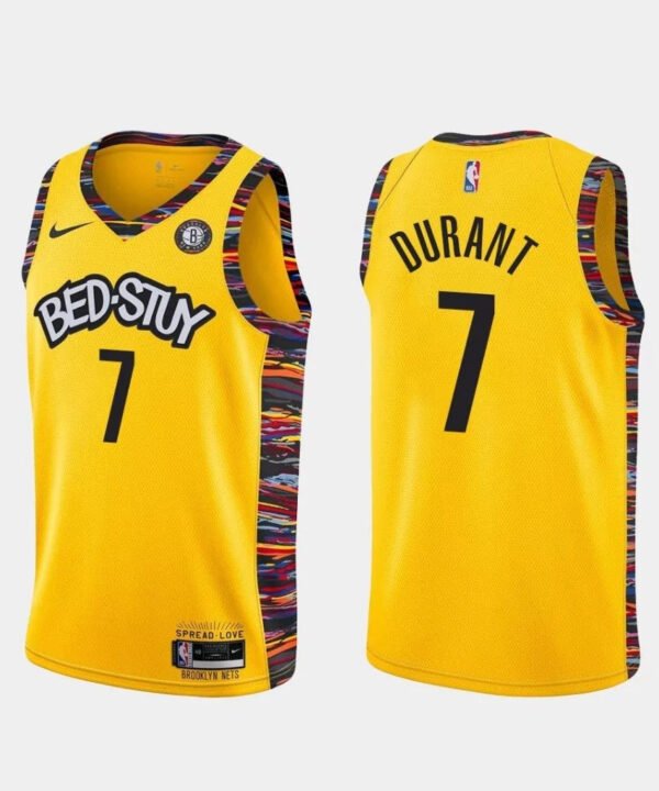 Regata NBA Brooklyn Nets Edition 20/21 Authentic Durant 7 - Amarela