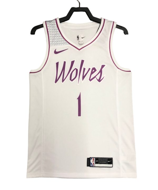 Regata NBA Minnesota Timberwolves Authentic Edwards 1 - Branca