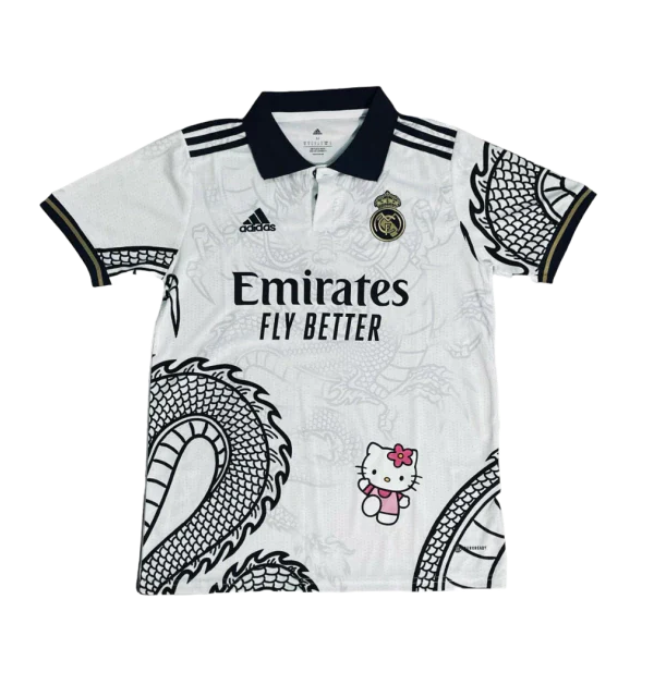 Camisa Real Madrid Hello Kitty 24/25 s/n° Torcedor Masculina - Preta