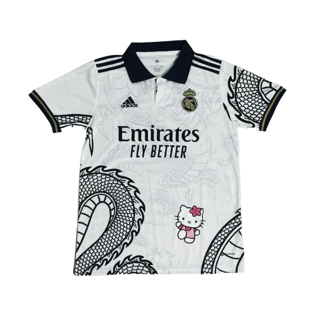 Camisa Real Madrid Hello Kitty 24/25 s/n° Torcedor Masculina - Preta
