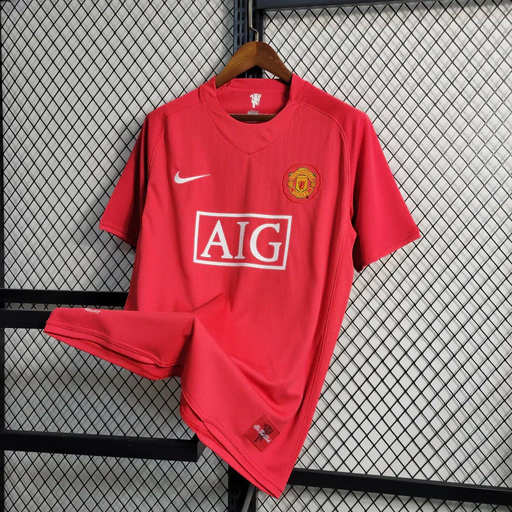 Camisa Retrô Manchester United I Home 2007/08 Masculino Vermelho - Imagem 10