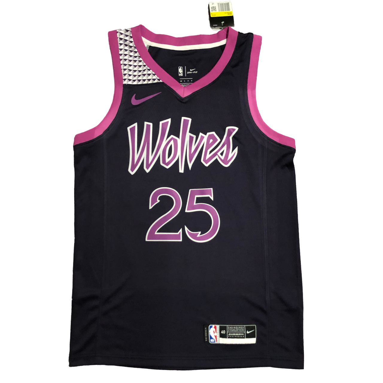 Regata NBA Minnesota Timberwolves Authentic Rose 25 - Preta