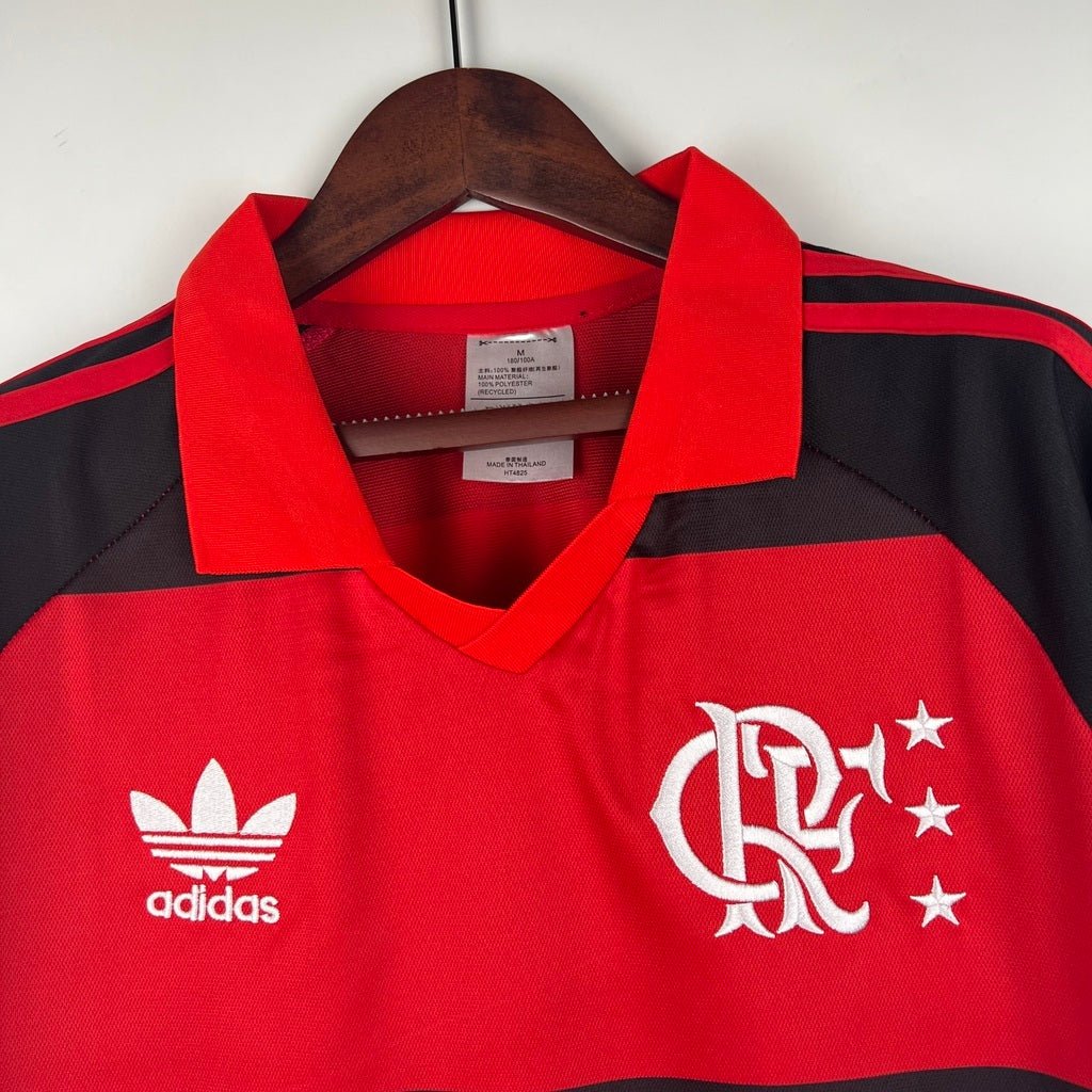 Camisa Flamengo Home Retro 1987/88 - Vermelho e Preto - Imagem 4