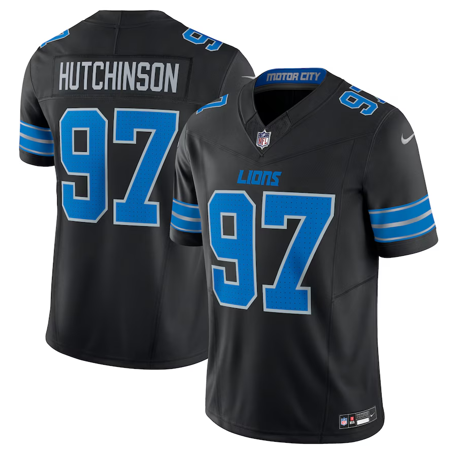 Camisa NFL Detroit Lions Vapor F.U.S.E. Limited Jersey Preta - Imagem 2