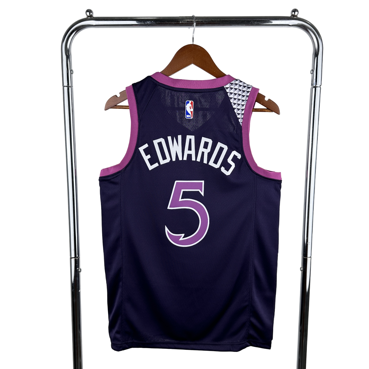 Regata NBA Minnesota Timberwolves Authentic Edwards 5 - Roxa - Imagem 2