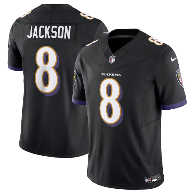 Camisa NFL Baltimore Ravens Vapor F.U.S.E. Limited Jersey Preta - Imagem 2