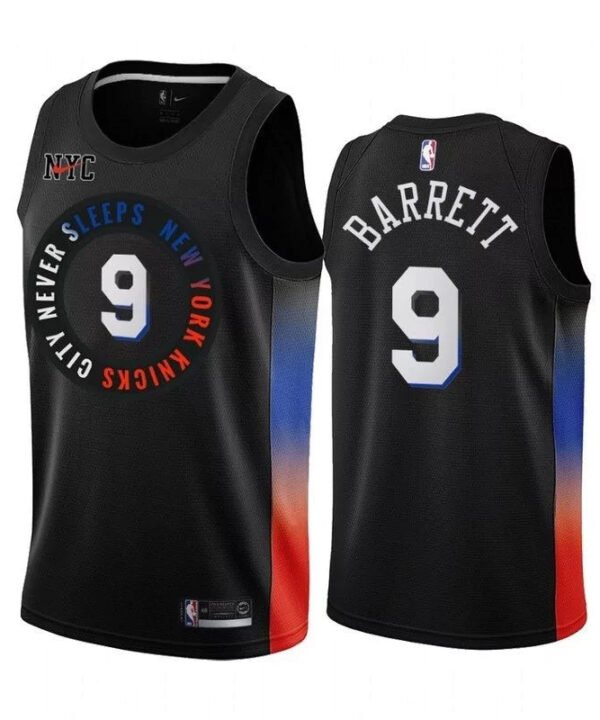 Regata NBA New York Knicks Edition 20/21 Authentic Barrett 9 - Preta