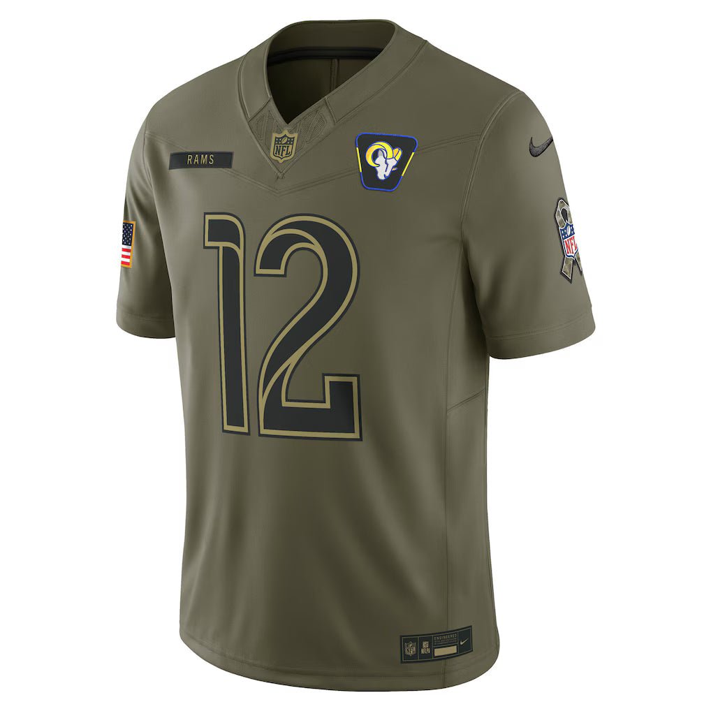 Camisa NFL Los Angeles Rams Vapor F.U.S.E. Limited Jersey Salute To Service 2025 - Imagem 2
