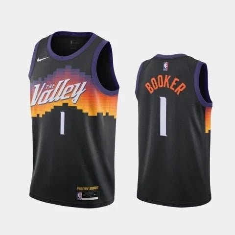 Regata NBA Phoenix Suns Authentic Brooker 1 - Preta