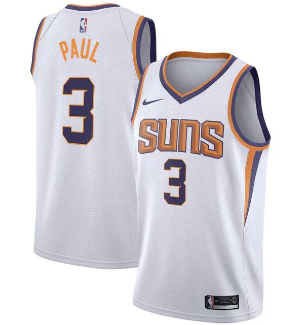 Regata NBA Phoenix Suns Authentic Paul 3 - Branca