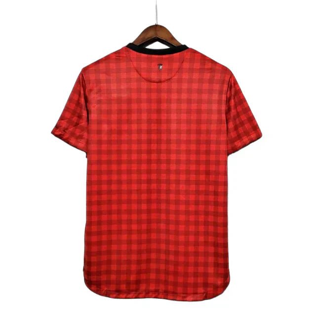 Camisa Manchester United Retrô 2012/2013 Vermelha Xadrez - - Imagem 2