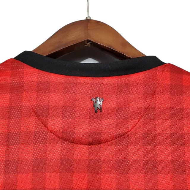 Camisa Manchester United Retrô 2012/2013 Vermelha Xadrez - - Imagem 8