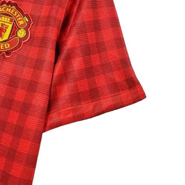 Camisa Manchester United Retrô 2012/2013 Vermelha Xadrez - - Imagem 9