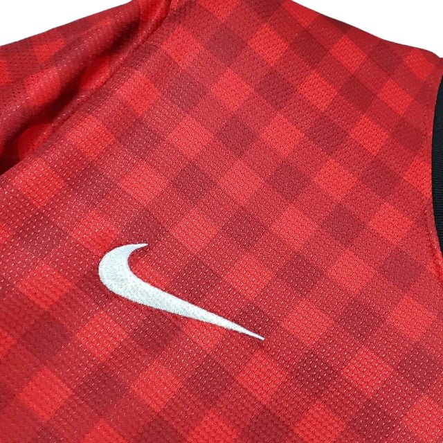 Camisa Manchester United Retrô 2012/2013 Vermelha Xadrez - - Imagem 10