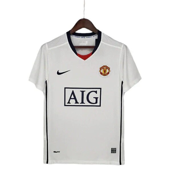 Camisa Retrô Manchester United 2008/09 Masculino Branco