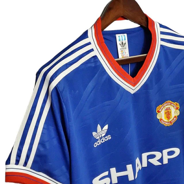 Camisa Manchester United Retrô 1986/1988 Azul - - Imagem 8