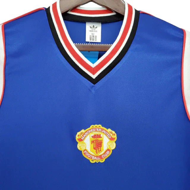 Camisa Manchester United Retrô 1985/1986 Azul - - Imagem 7