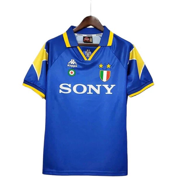 Camisa Juventus Retrô 1995/1997 Azul e Amarela -