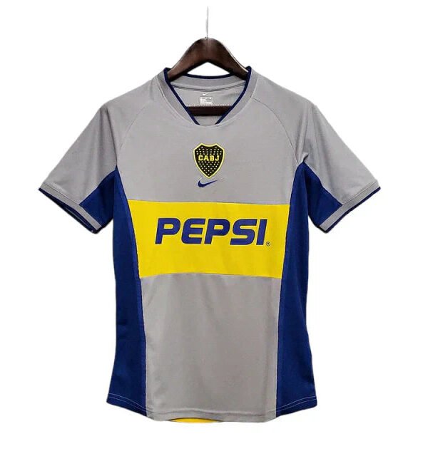 Camisa Boca Juniors Retrô 2002 Cinza -
