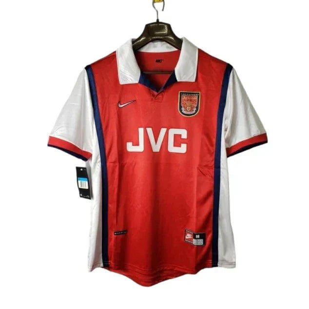 Camisa Arsenal Retrô 1998 Vermelha e Branca -
