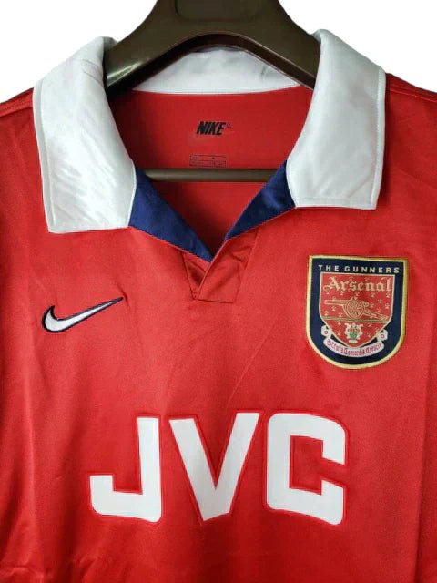 Camisa Arsenal Retrô 1998 Vermelha e Branca - - Imagem 6