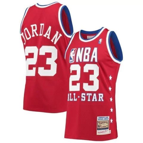 Regata NBA Chicago Bulls Retrô 1989 Mitchell & Ness Authentic Jordan 23 - Vermelha