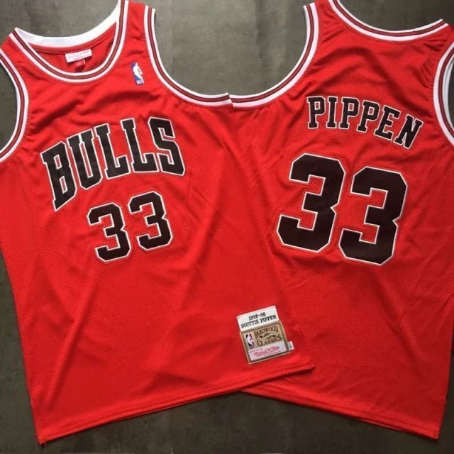 Regata NBA Chicago Bulls Retrô 1997 - 1998 Mitchell & Ness Authentic Pippen 33 - Vermelha - Imagem 2
