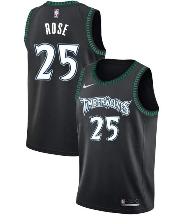 Regata NBA Minnesota Timberwolves Authentic Swingman Rose 25 - Preta