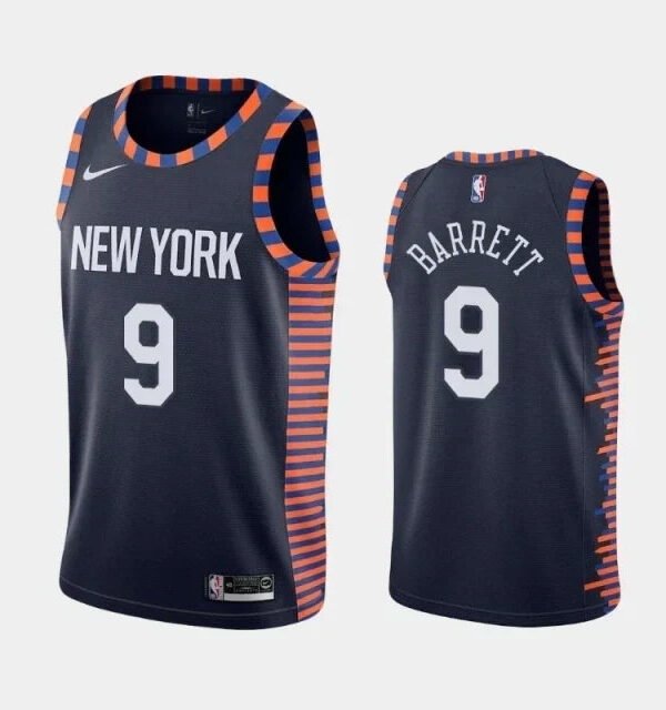 Regata NBA New York Knicks Authentic Barrett 9 - Preta
