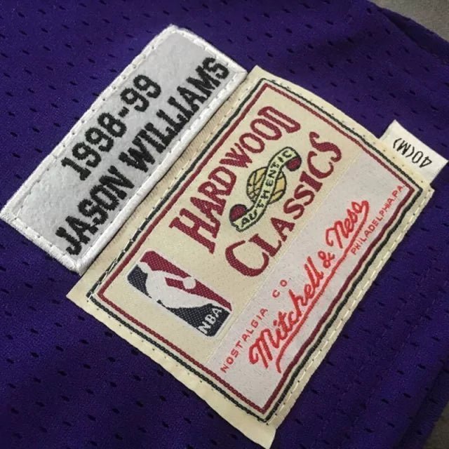 Regata NBA Sacramento Kings Retrô 1998 - 1999 Mitchell & Ness Authentic Williams 55 - Azul - Imagem 4