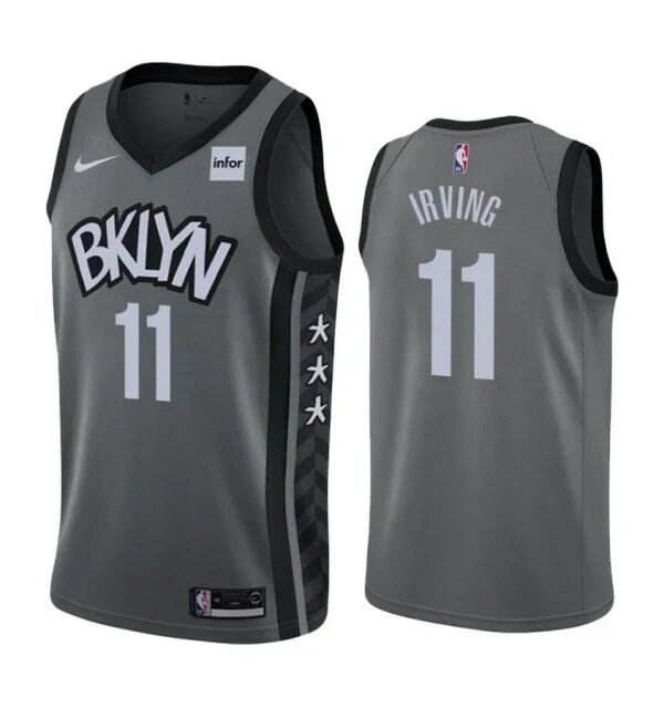 Regata NBA Brooklyn Nets Swingman Authentic Irving 11 - Cinza