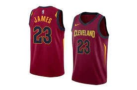 Regata NBA Cleveland Cavaliers Authentic James 23 - Grená