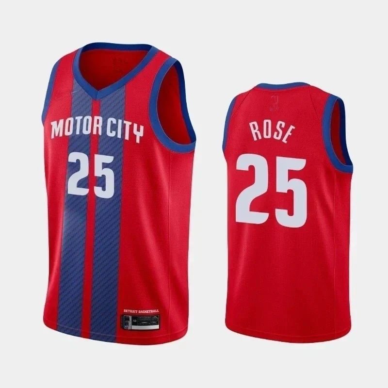 Regata NBA Detroit Pistons City Edition Authentic Swingman Rose 25 - Vermelha
