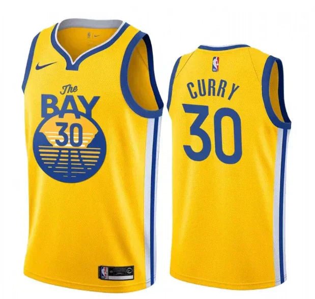 Regata NBA Golden State Warriors City Edition 18/19 Authentic Swingman Curry 30 - Amarela